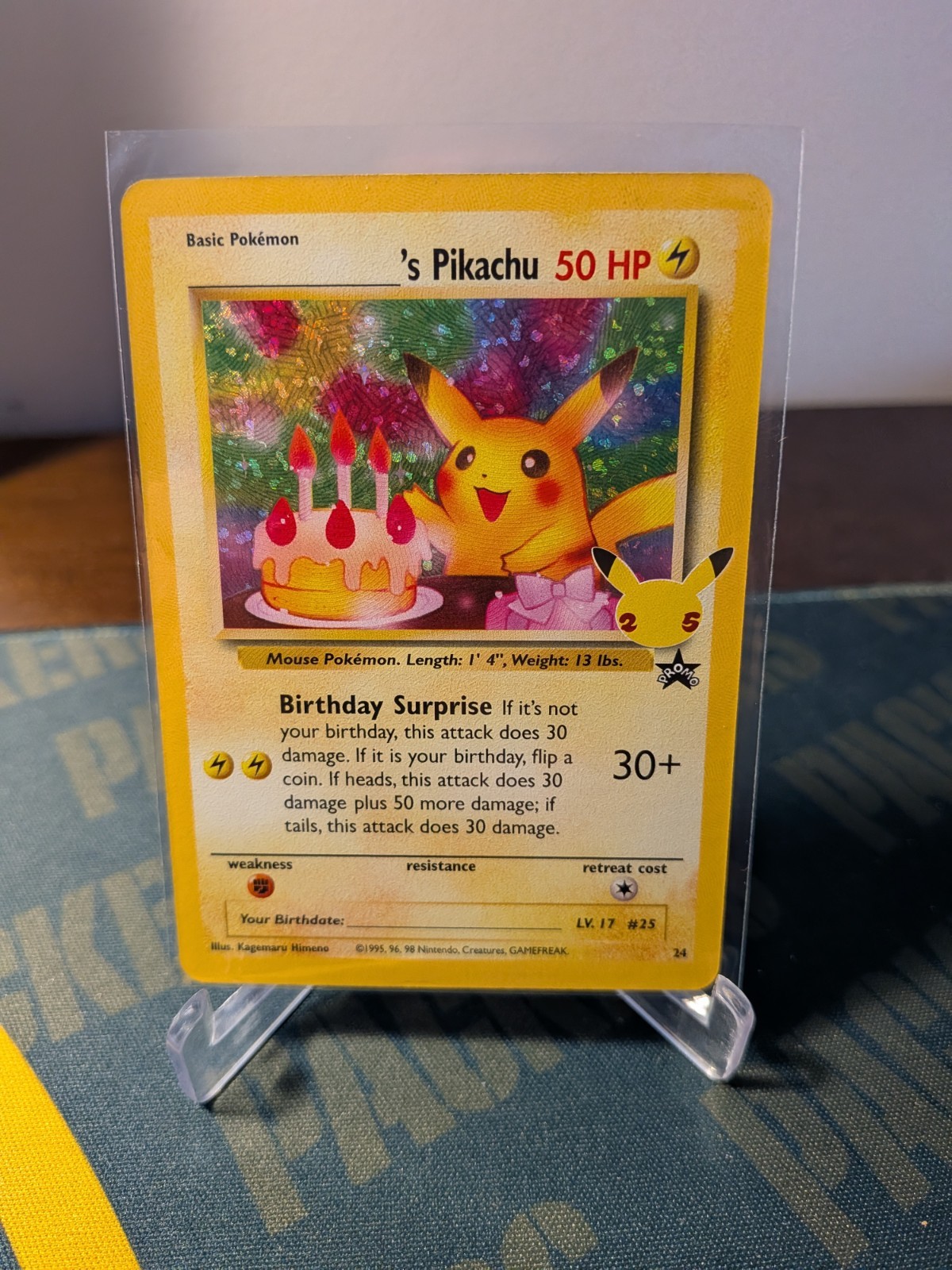 Birthday Pikachu 2021 Celebrations: Classic Collection #24 Holo
