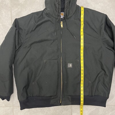 CARHARTT EXTREMES HOODED JACKET 'J133 BLK' QUILTED LINED SIZE MENS