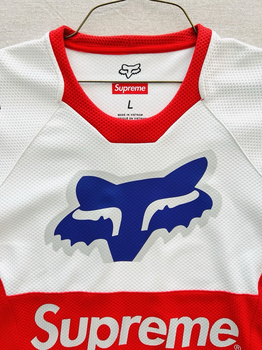 Supreme x Fox Racing Moto Jersey Top Red SS18 Size Large Never