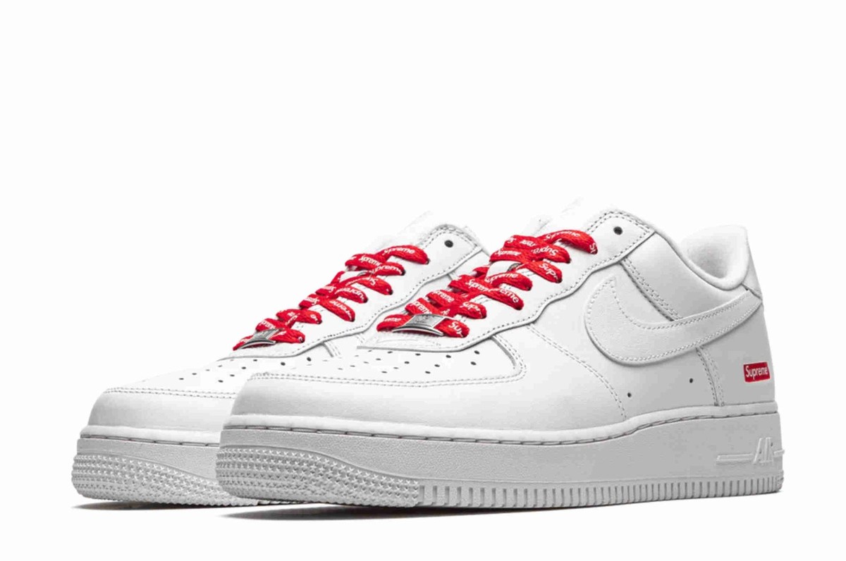 Nike Supreme x Air Force 1 Low Box Logo - White CU9225-100 Men
