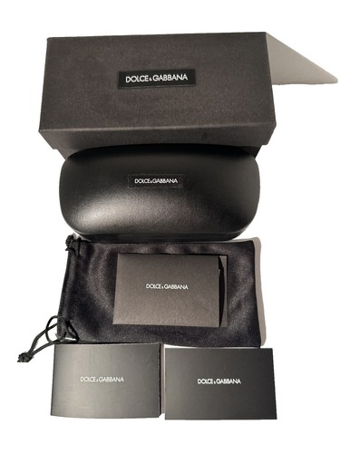 NEW! DOLCE & GABBANA AUTHENTIC BLACK LEATHER EYEGLASS-SUNGLASS