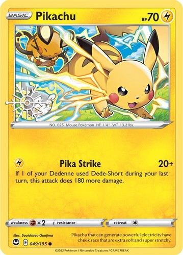 Pikachu Pokemon TCG Card 049/195 | eBay