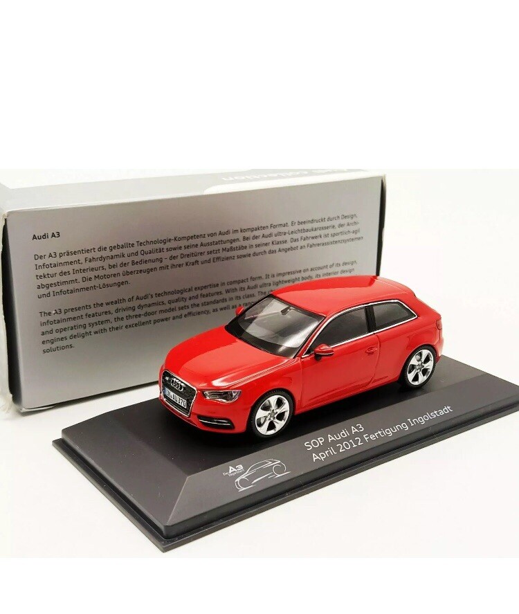 VERY RARE AUDI A3 8V 3 DOOR SPORT QUATTRO MISANO RED 1:43 SCHUCO