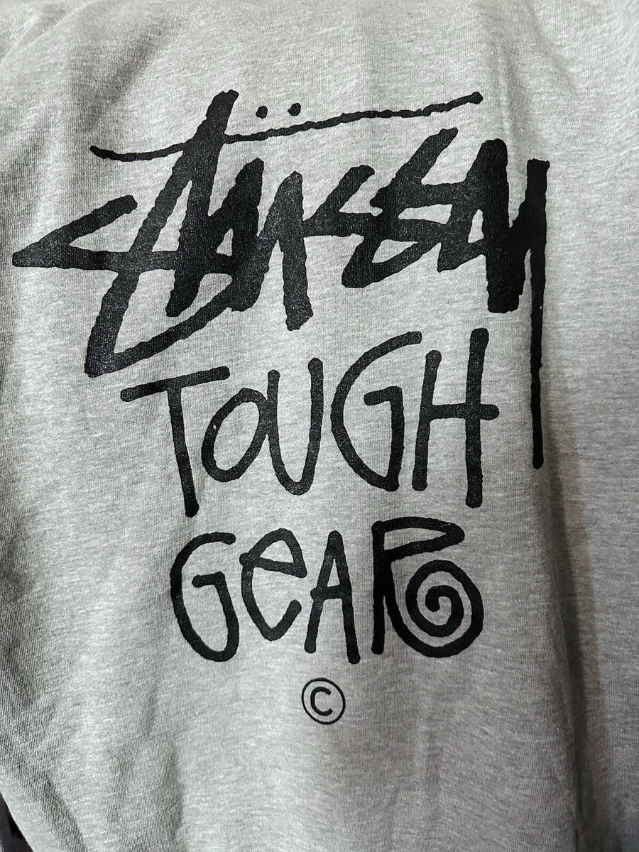 Stussy Tough Gear Gray Zip Up Hoodie Large New NWOT CUT TAG *Read