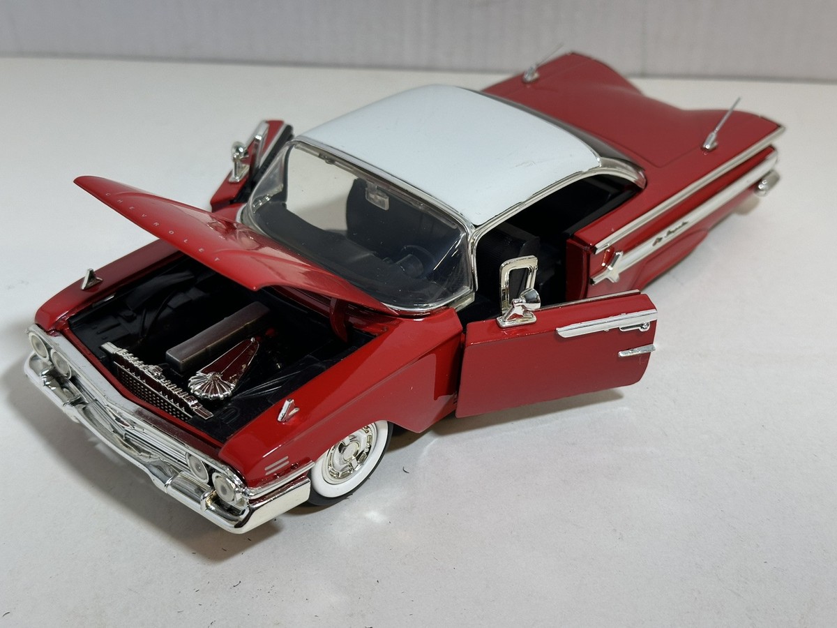 JADA SHOWROOM FLOOR 1960 CHEVY IMPALA RED 1:24 DIECAST MODEL CAR