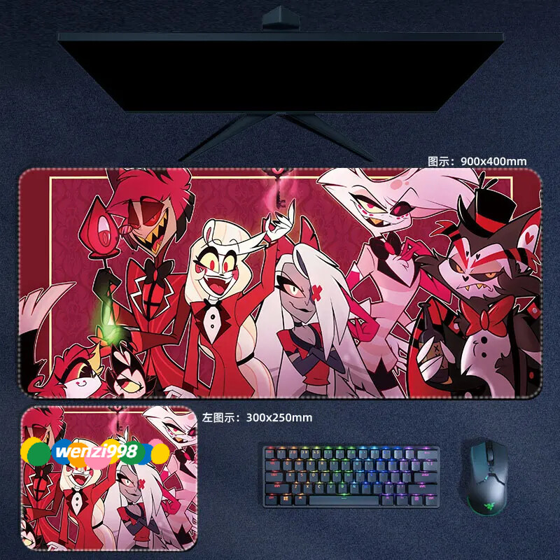 MouseMat Hazbin Hotel Desk Mat Alastor Mouse Pad Big Game Mat