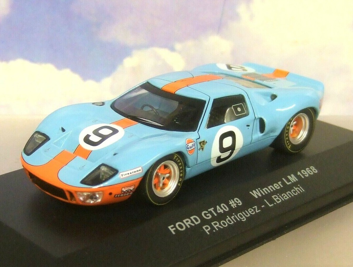 IXO 1/43 GULF FORD GT40 #9 WINNER 1ST LE MANS 1968 P.RODRIGUEZ/L