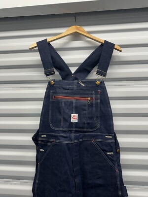 Vintage NWT 50s 60s Red Camel Dark Wash Sanforized overalls denim