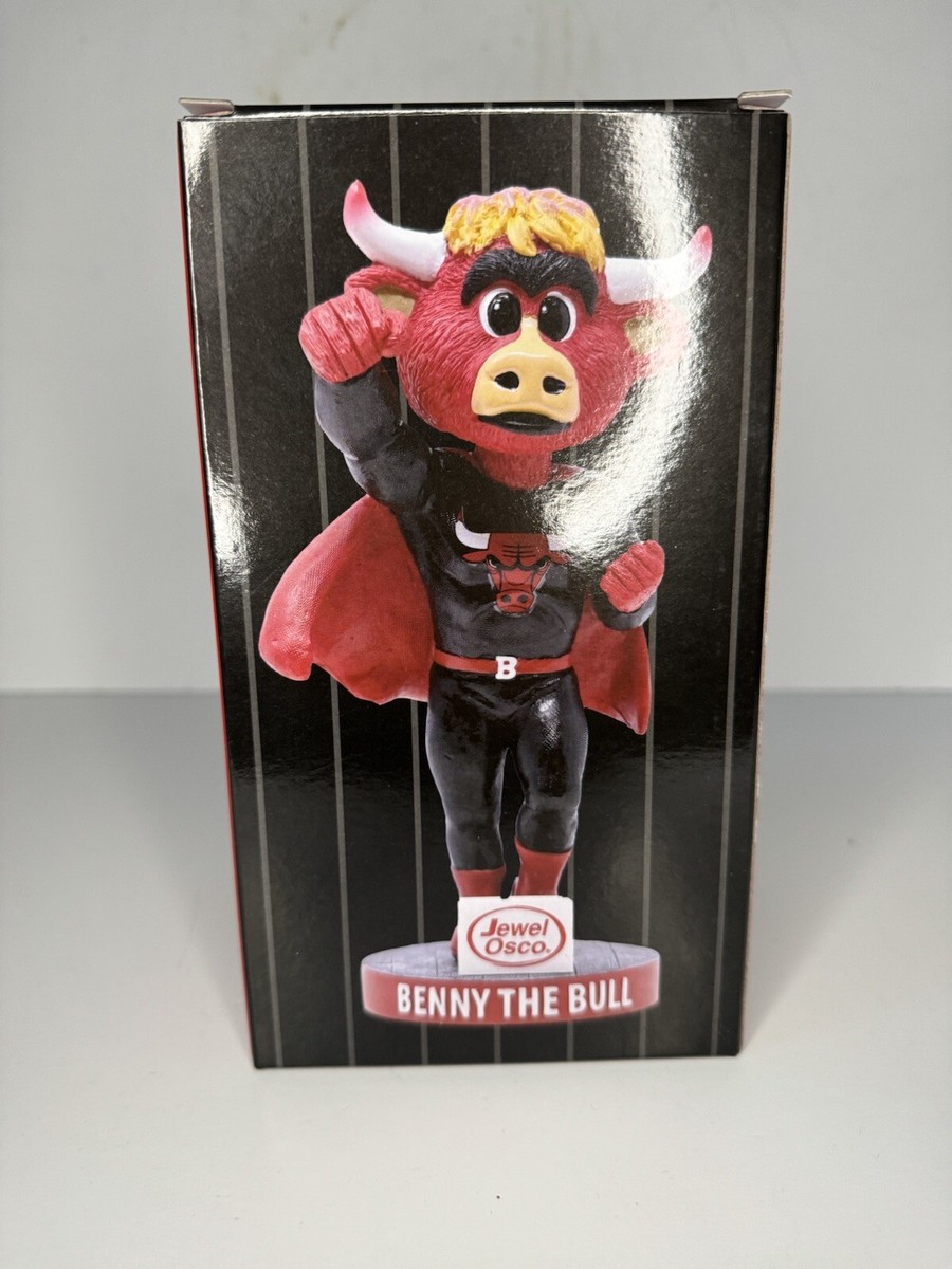 New Chicago Bulls Super Benny The Bull Birthday Bobblehead