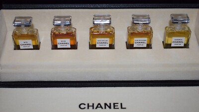 5pc Chanel Fragrances Of The 20s Mini Parfum Gift Set Cuir de