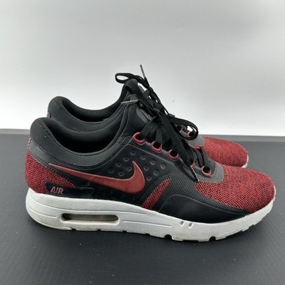 Nike Air Max Zero Essential Bred Shoes Men's 10.5 Black Red 918232