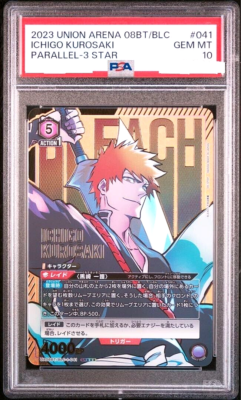 PSA 10 Union Arena Card BLEACH Ichigo Kurosaki SR Super Parallel