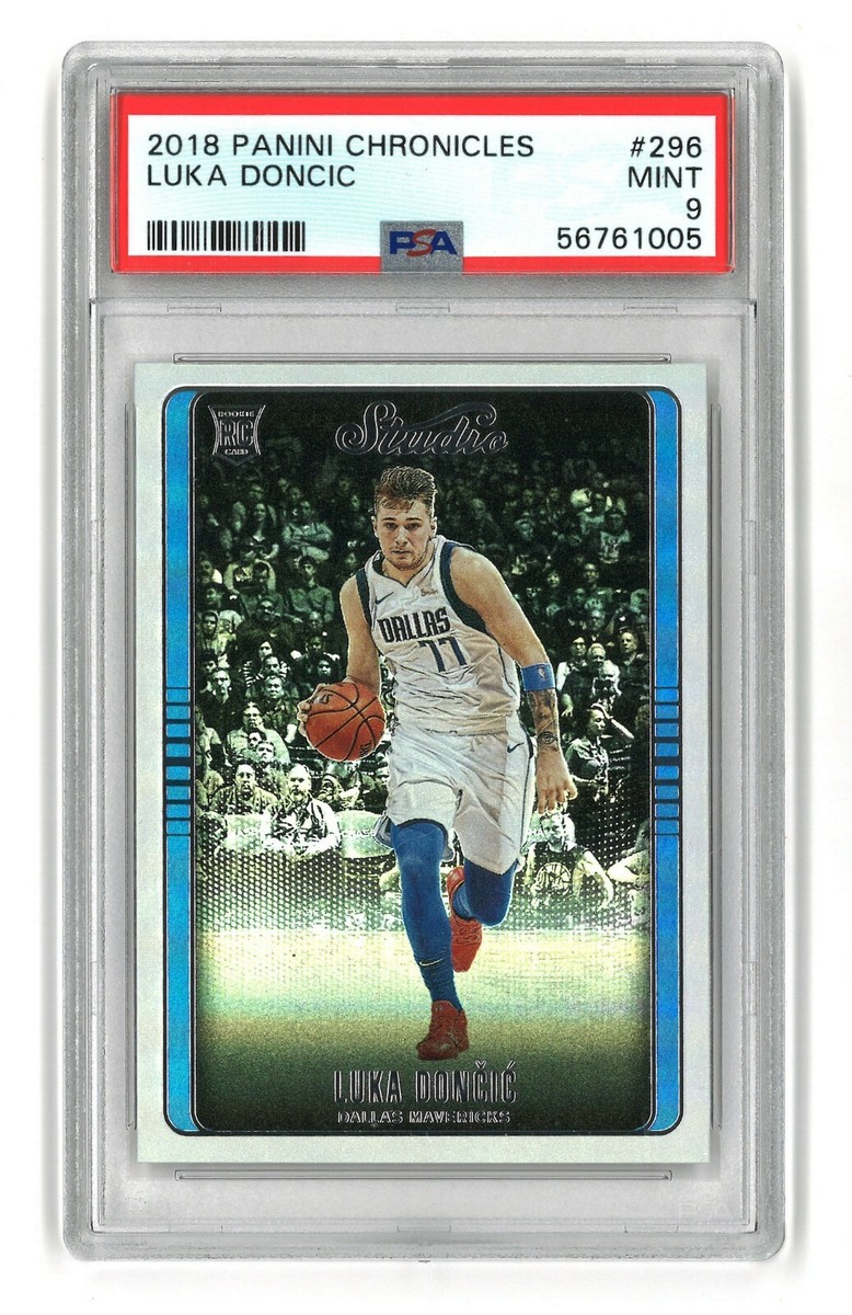 2018-19 Panini Chronicles Studio Luka Doncic Rookie RC #296 PSA 9