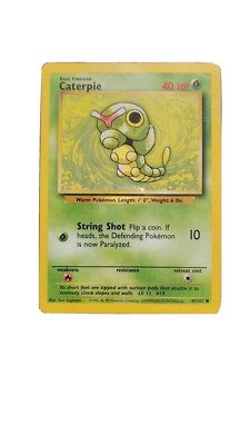 1999 Pokemon Base Set 1st Edition Caterpie 45/102 | eBay