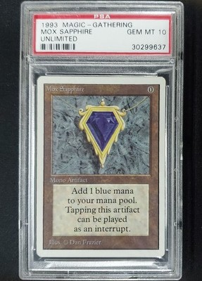 MOX SAPPHIRE (PSA GRADED 10 #30299637) Unlimited 2ED Magic MTG