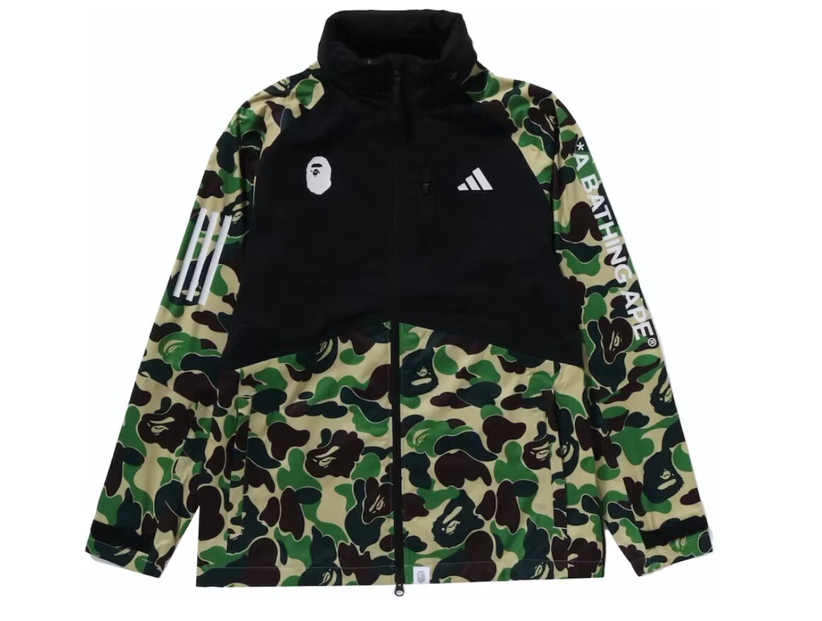 New BAPE x ADIDAS US Sz. SMALL Gold ABC Camo Jacket 30th