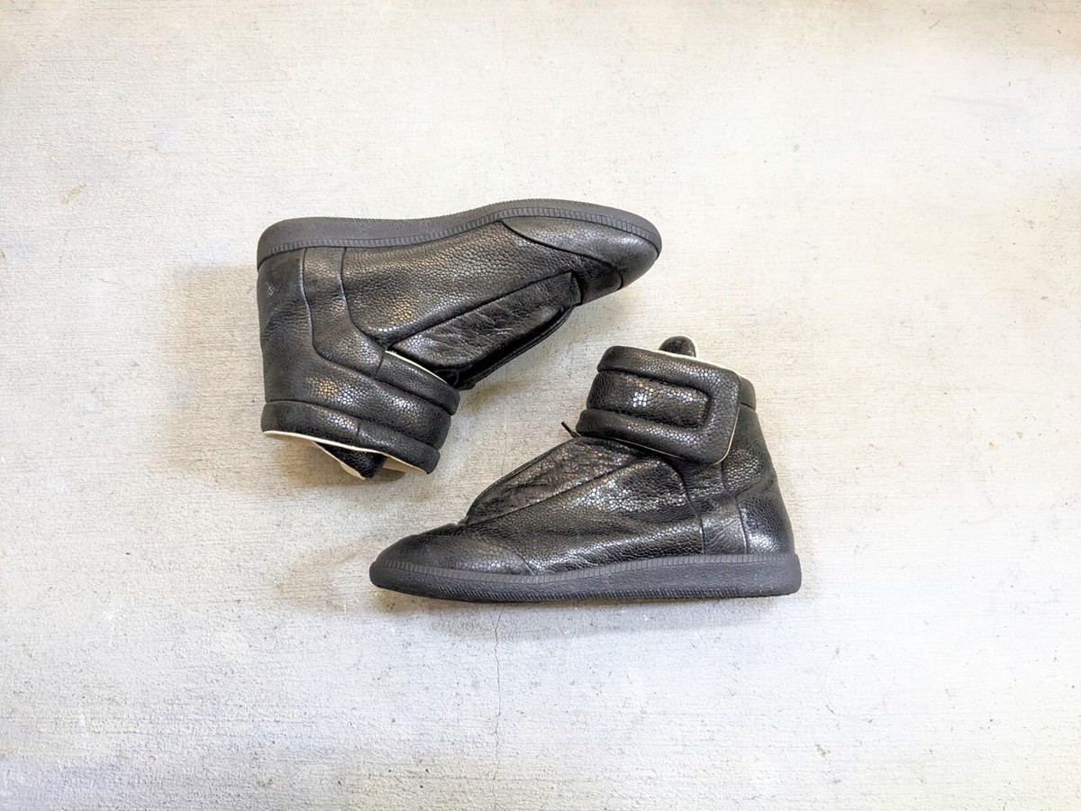 Maison Margiela Future Black Men 9 42 Leather High Top Sneakers
