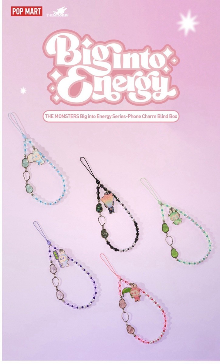 THE MONSTERS Big into Energy Series-Phone Charm - 1 Sealed, Blind