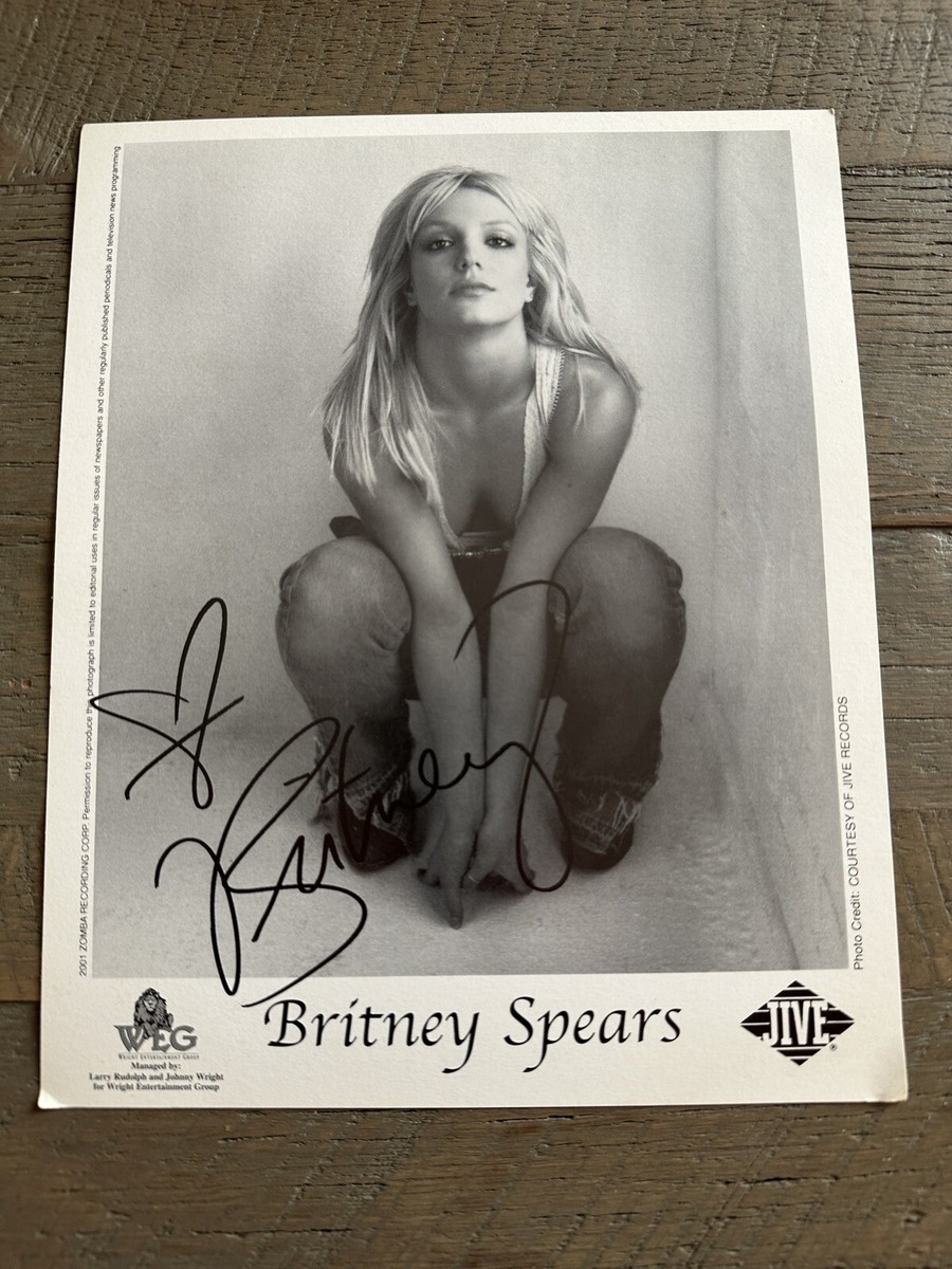 Britney Spears Pre-Print Signed Autographed 2001 Jive Records