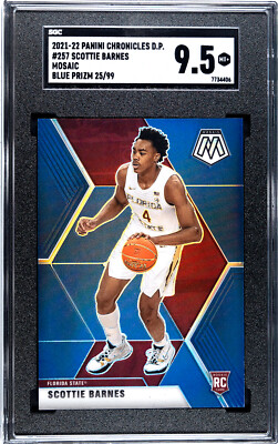 2021-22 Panini Chronicles DP Mosaic Blue Prizm /99 SCOTTIE BARNES