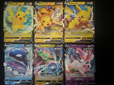 500+ Pokemon Card Bulk Lot | Free EX/V/VSTAR Rare + Holos | Makes