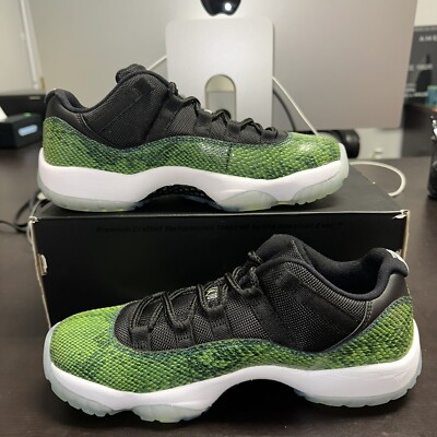 Size 7.5 - Nike Air Jordan 11 Retro Low Snakeskin Green 528895-033