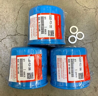 3 Pack Genuine OEM Honda Oil Filter 15400-PCX-306 w/ Washers | eBay