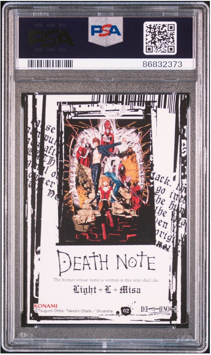 PSA10 Death Note Trading Card Japanese 02 Light Yagami L Misa