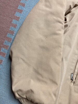 Vintage 70s Catalina varsity jacket bomber quilted insulated beige