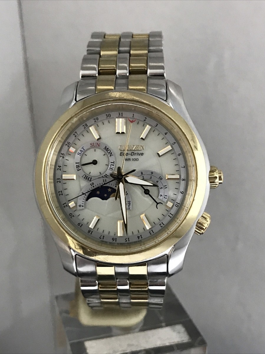 Citizen Mens Eco-Drive Moon Phase Calibre 8651 Two Tone