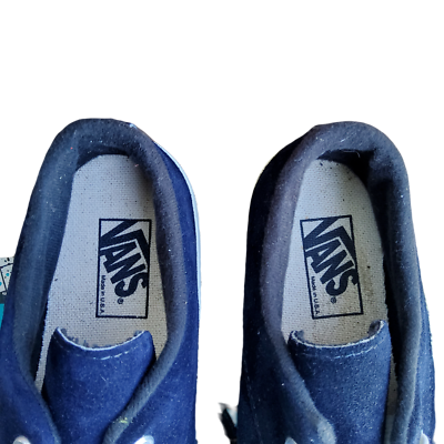 Vintage 90's Vans Lampin Made in USA Black NAVY SUEDE Men Us 7