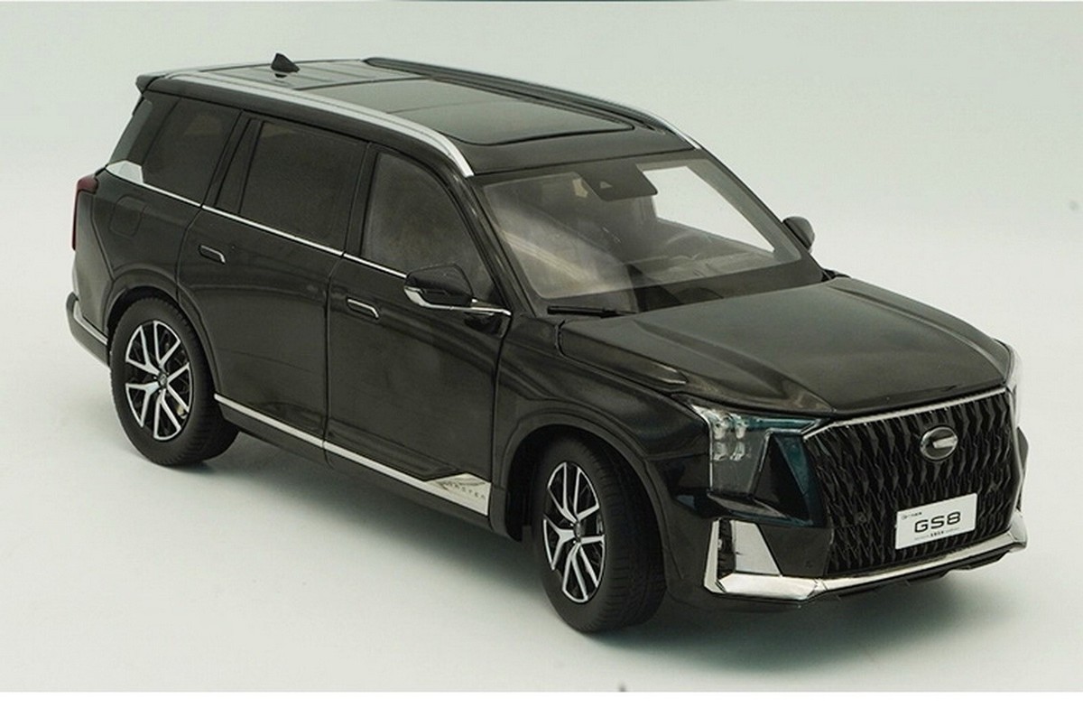 1/18 Scale GAC Trumpchi GS8 2022 Black Diecast Car Model Toy