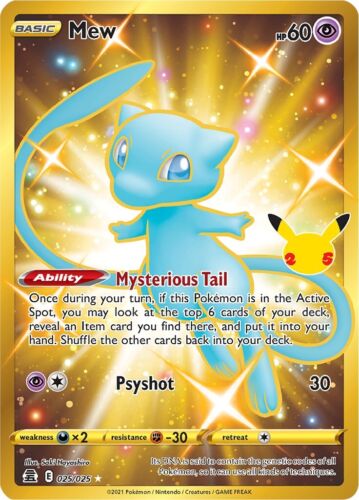 PSA 10 Mew 025/025 Secret Celebrations 25th Anniversary Pokémon