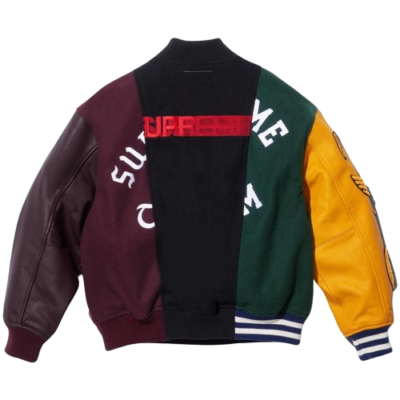 Supreme x MM6 Maison Margiela Split Varsity Jacket Size S-XXL New
