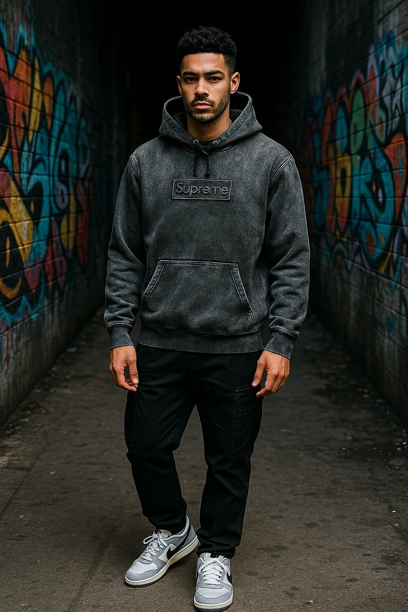 Size L - SUPREME/MM6 MAISON MARGIELA FOIL BOX LOGO HOODED