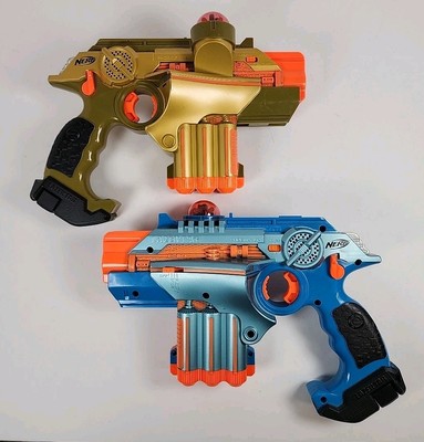 As Is, For Parts/Repair) Nerf Phoenix LTX Lazer Tag Guns Blue