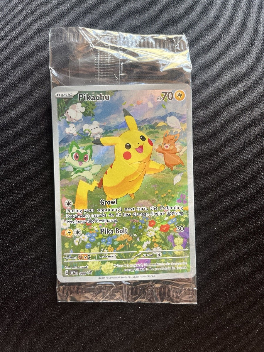 Pikachu SVP 088 - SEALED - S&V Black Star Promo (4 Cards
