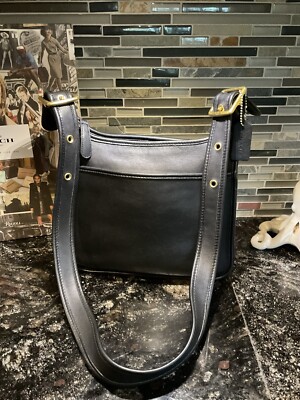 Coach Vintage 9966 Legacy Zip Shoulder Bag Black Glovetanned