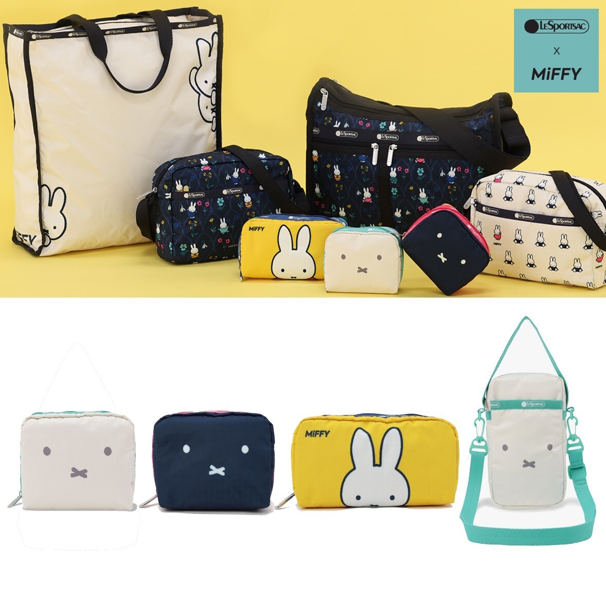 LeSportsac x Miffy Pouch and Mini Shoulder Bag L250/L251 /L252