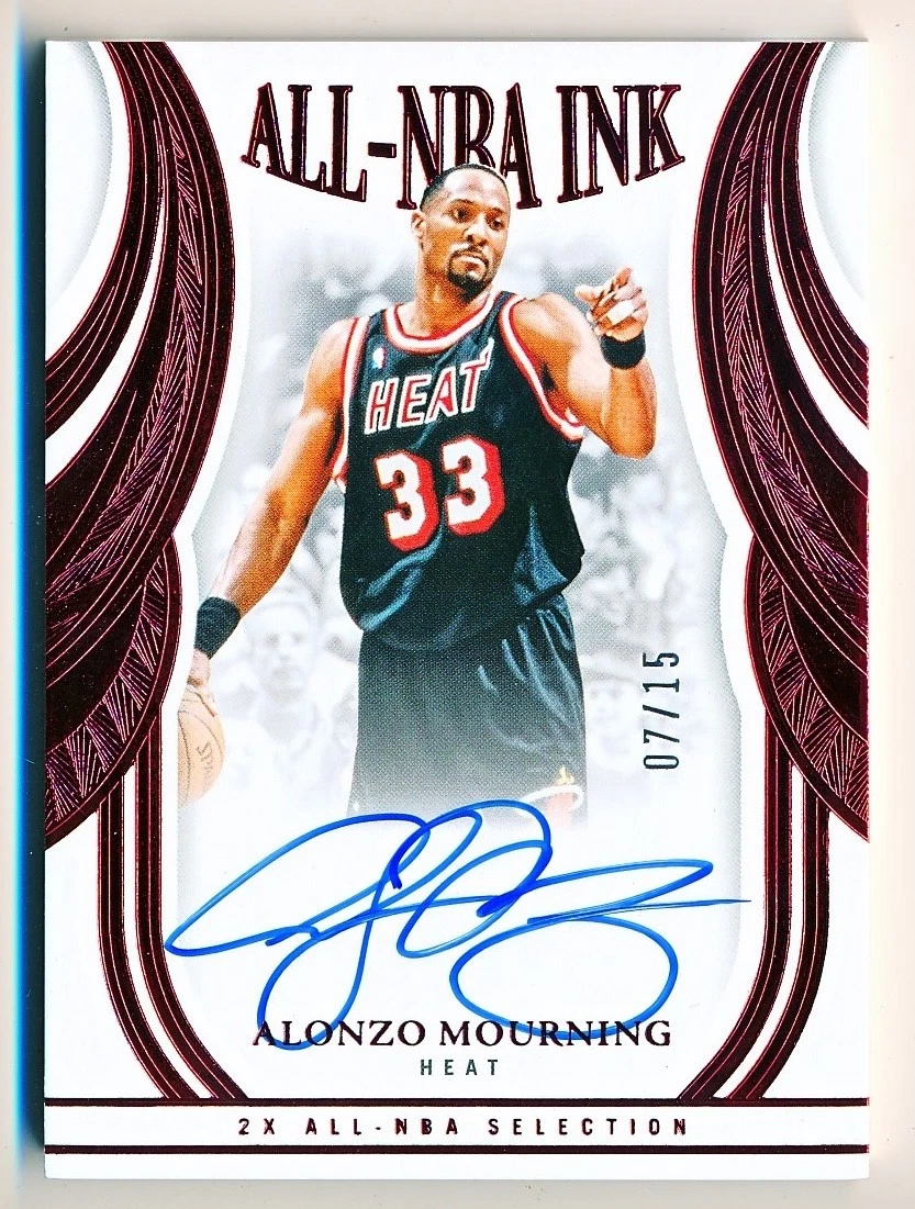 Alonzo Mourning Basketball Autographed Sports Trading Cards