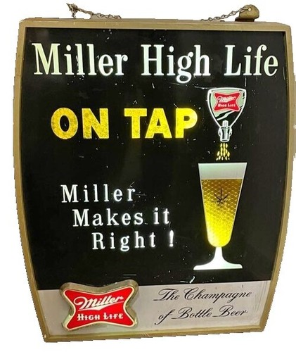 Miller High Life Bouncing Ball motion beer sign replacement scroll