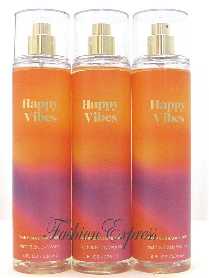 BATH & BODY WORKS HAPPY VIBES FRAGRANCE BODY MIST SPRAY 8 OZ (LOT