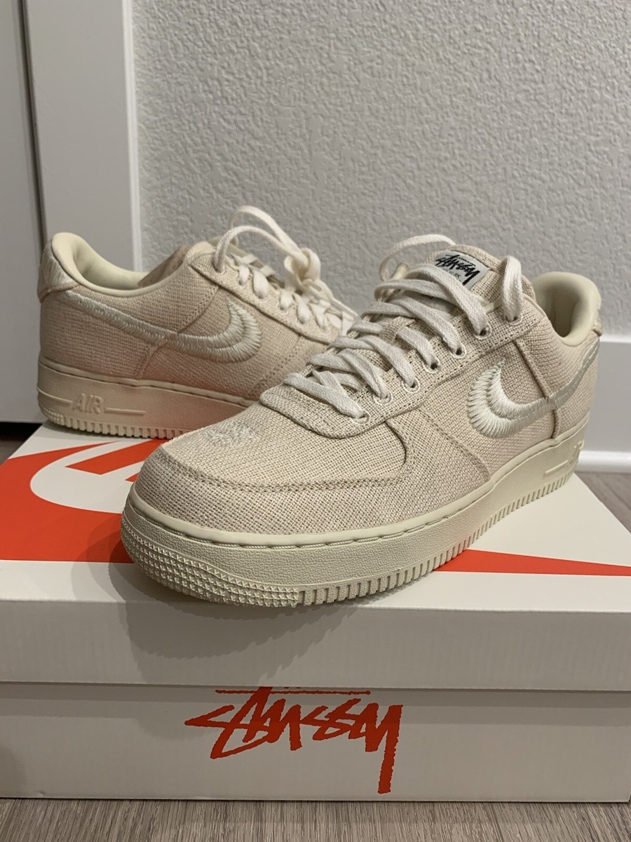 Size 9.5 - Nike Air Force 1 Low Stussy Fossil not dunk sb jordan