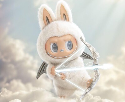 POP MART THE MONSTERS Angel in Clouds Labubu Vinyl Plush White