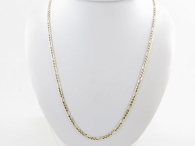 14k Yellow Gold Figaro Chain Necklace 20 Inches 7.2 grams | eBay