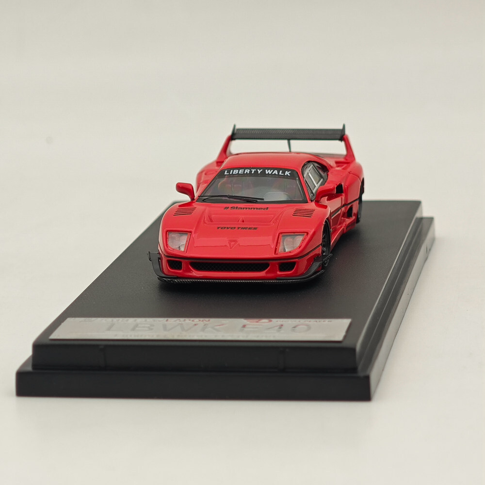 1/64 STREET WARRIOR SW LBWK F40 Red Diecast Models Car Limited