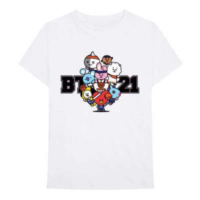 BTS - BT21 - Dream Team - White T-shirt | eBay