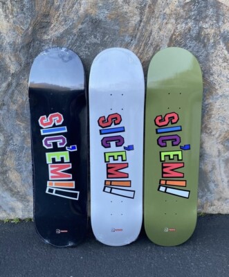 Supreme WTAPS Sic'em! Skateboard Deck Set Black, Olive And White