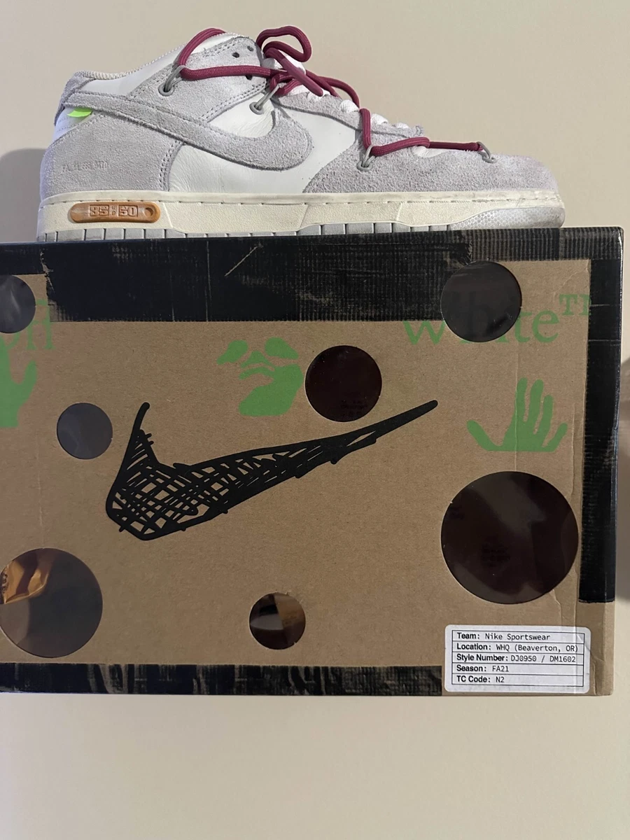 Nike Off-White x Dunk Low Lot 30 of 50 for Sale | Authenticity
