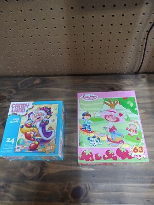 Vintage 2000s Candyland & Strawberry Shortcake Puzzle Lot | eBay